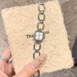 The Ethereal Square: New Luxury Skeleton Bracelet Watch – Exquisite Hollow-Link Quartz Timepiece