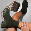 Women’s Knitted Platform Ankle Boots – Winter Warm Short Sock Boots