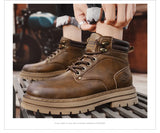 Handgemachte, luxuriöse, warm gefütterte Designer-Stiefeletten für Herren – Winterstiefeletten aus Spaltleder