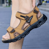 Herren Klassische Sandalen aus echtem Leder – Premium Sommer Outdoor Sandalen