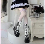 Women’s Gothic Vampire Platform Lace-Up Motorcycle Ankle Boots