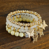 4x Böhmisches Armband-Set für Damen – Exquisites Kristall-Schmetterlingsarmband