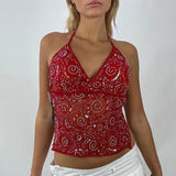 Y2K Pailletten-Cami-Top für Damen – Ärmelloses Tanktop mit Perlen und Strasssteinen