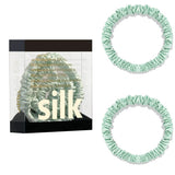 The "Silk-Thread" Slim Set: Premium 100% Mulberry Silk Skinny Scrunchies