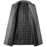 Herren Winter Wollmantel – Klassischer Umlegekragen Gehrock