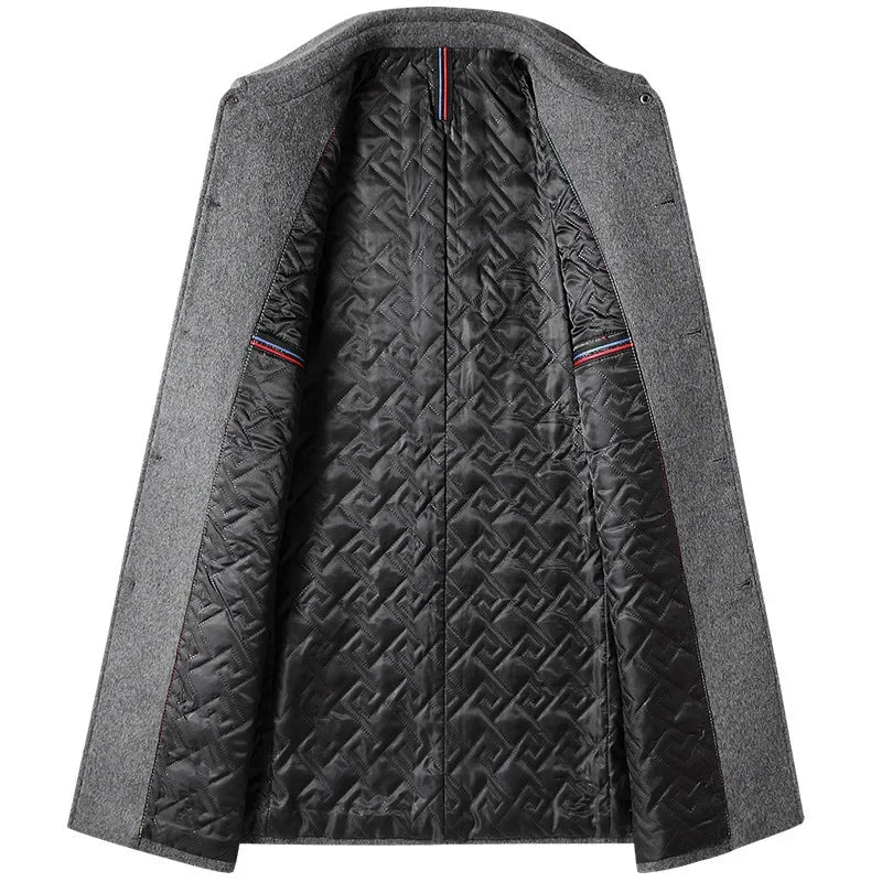 Herren Winter Wollmantel – Klassischer Umlegekragen Gehrock