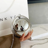 New Fashion Ball-Shape Crossbody Bag | Luxury Acrylic Chain Shoulder Bag
