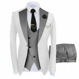 Herren 3-teiliger High-End-Anzug – Casual Business & formeller Gesellschaftsanzug