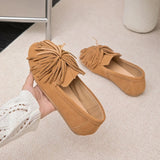 Damen Loafer mit Quasten aus echtem Leder – Retro Mary Jane Ballerinas