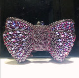 Die Sirenen-Glanz Bogen-Clutch Luxuriöse Abendtasche mit Diamant-Einlagen