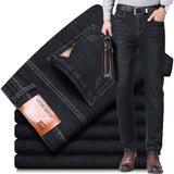 Herren Slim Fashion Jeans | Hochwertige elastische Schwarz & Blau Hosen