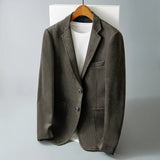 Men's High-Quality Thick Suit Jacket – Handsome Slim Fit Business Blazer