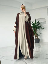 Muslim Women’s 2-Piece Caftan and Inner Dress Set