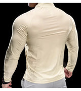 Herren Herbst Schnelltrocknendes Trainings-T-Shirt | Langärmliges Gym Fitness-Oberteil