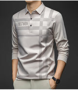 Men's Long Sleeve Plaid Polo Shirt – Spring Autumn Casual Golf Top