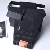 Herren Slim Fashion Jeans | Hochwertige elastische Schwarz & Blau Hosen