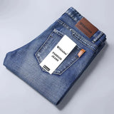 Herren klassische gerade Regular-Denim-Stretchjeans