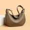 The Lichi-Crescent Silhouette Two-Strap Soft PU Leather Shoulder Bag