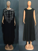 Damen Dubai Luxus Chiffon Boubou – Muslimisches Modekleid – Kaftan Marokkanisches Hochzeits-Partykleid