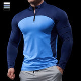 Men’s Half-Zip Performance Polo | Long-Sleeve Quick-Drying Fitness Tights Shirt