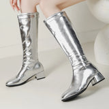 Women’s Knee High Boots – Winter Low Heel Long Boots