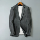 Men's High-Quality Thick Suit Jacket – Handsome Slim Fit Business Blazer