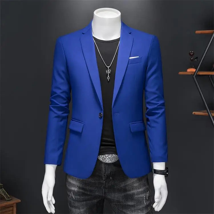 High-End Herren Business Blazer – Boutique unifarbener Hochzeits-Bräutigam-Sakko