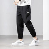 Men’s Summer Thin Cotton Cargo Pants – Stretch Ankle Length Casual Trousers