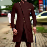 African Style Men's 2-Piece Slim Fit Suit | Single Breasted Blazer and Pants Set
