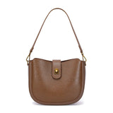 Luxury Natural Cowhide Genuine Leather Shoulder Bag | Soft Designer Handbag