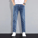 Herren Micro-Elastische Jeans mit geradem Bein – Herbst Winter Business Casual Denim