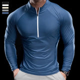 Herren Herbst Schnelltrocknendes Trainings-T-Shirt | Langärmliges Gym Fitness-Oberteil