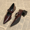 Designer Vintage Women’s Mary Jane Shoes – Fashion Pointed Toe Shallow Pumps