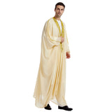 Muslim Men’s Open-Front Jubba Thobe | Dubai Abaya Cardigan & Ramadan Kimono