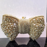 Die Sirenen-Glanz Bogen-Clutch Luxuriöse Abendtasche mit Diamant-Einlagen