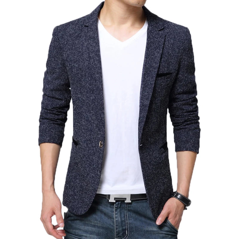 Herren Slim Fit Sakko – Smart Casual Business Anzugjacke