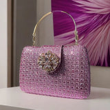 The Stellar-Glow Crystal Handbag Luxury Sparkling Diamond Clutch