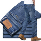 Men’s Slim Elastic Fashion Jeans | Stretch Business Denim Vaqueros Hombre