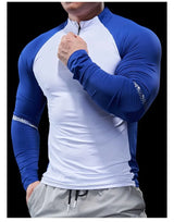 Men’s Half-Zip Performance Polo | Long-Sleeve Quick-Drying Fitness Tights Shirt