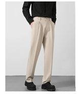 Men’s Autumn Casual Business Pants – Korean Style Elastic Waist Trousers
