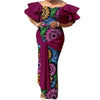 African Strapless Off-Shoulder High Waist Ankara Dress for Women