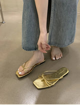 Damen Bequeme Strand-Flip-Flops – Lässige Slip-On-Pantoletten, Modische Anzieh-Slides
