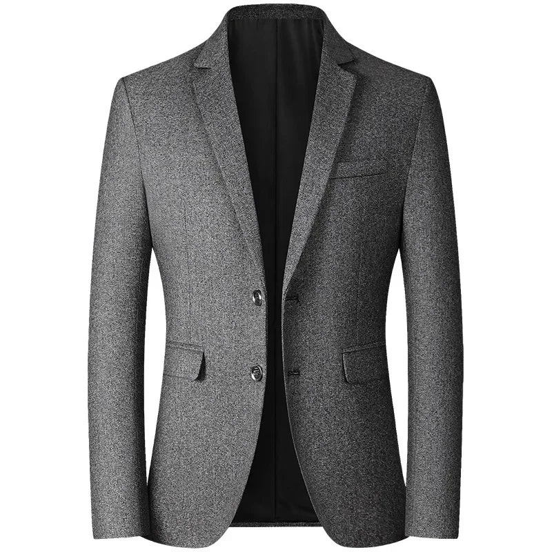 Herren Business Casual Jacke mit Reverskragen – Frühling Herbst Slim Fit Blazer