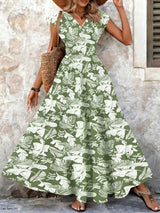 Women’s Vintage Floral Print Maxi Dress