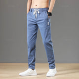 Men’s Classic Cotton Autumn Pants – Elastic Drawstring Waist Jogging Trousers