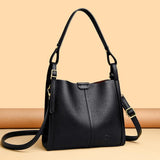 The Sovereign-Medium Silhouette High-Quality PU Leather Top-Handle Bag