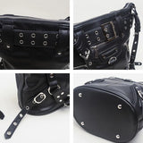 The Moto-Vault Silhouette Vintage Black Rivet Handbag