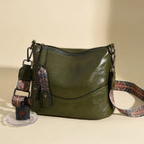 Vintage-Umhängetasche aus Ölwachsleder | Hobo-Schultertasche mit großem Fassungsvermögen
