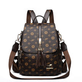 Luxuriöser hochwertiger Damen-Lederrucksack | Designer-Fashion-Drucktasche
