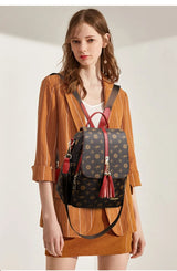 Luxuriöser hochwertiger Damen-Lederrucksack | Designer-Fashion-Drucktasche